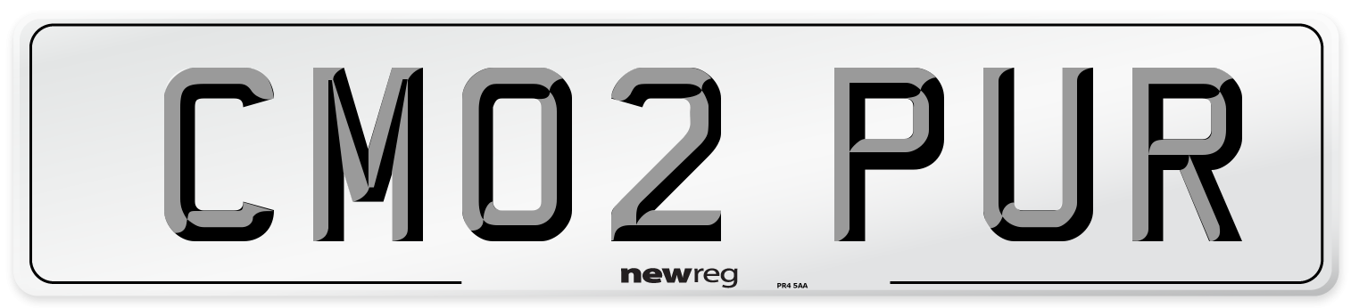 CM02 PUR Number Plate from New Reg